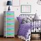 Sorbus Narrow 5 Drawers Nightstand with Steel Frame, Wood Top, Easy Pull Fabric Bins for Home, Bedroom, Office & Dorm